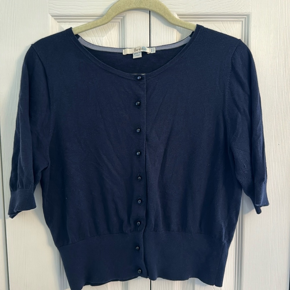 Navy boden cardigan